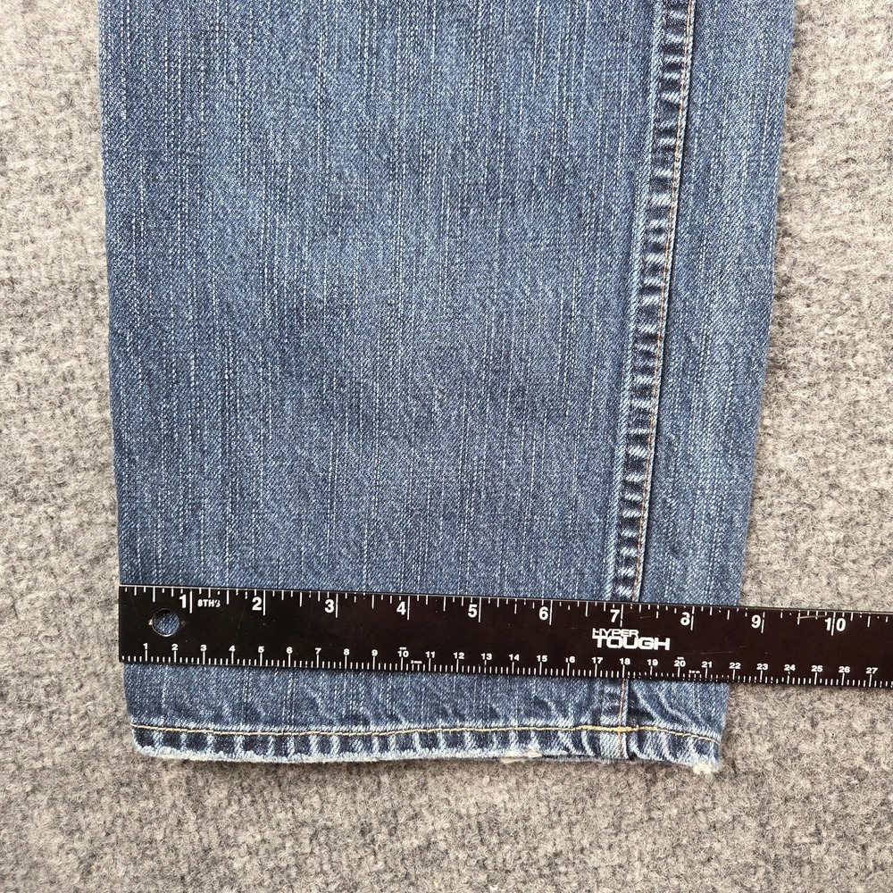 American Eagle Jeans Men 34x34 Straight Medium Wash Blue Denim Button Fly - Picture 5 of 16